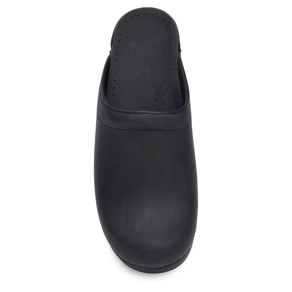 Sonja Black Oiled Leather Clog