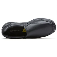 Battery Park Service Black Leather Slip-On Shoe