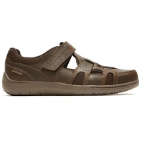 FitSmart Brown Leather Fisherman Sandal