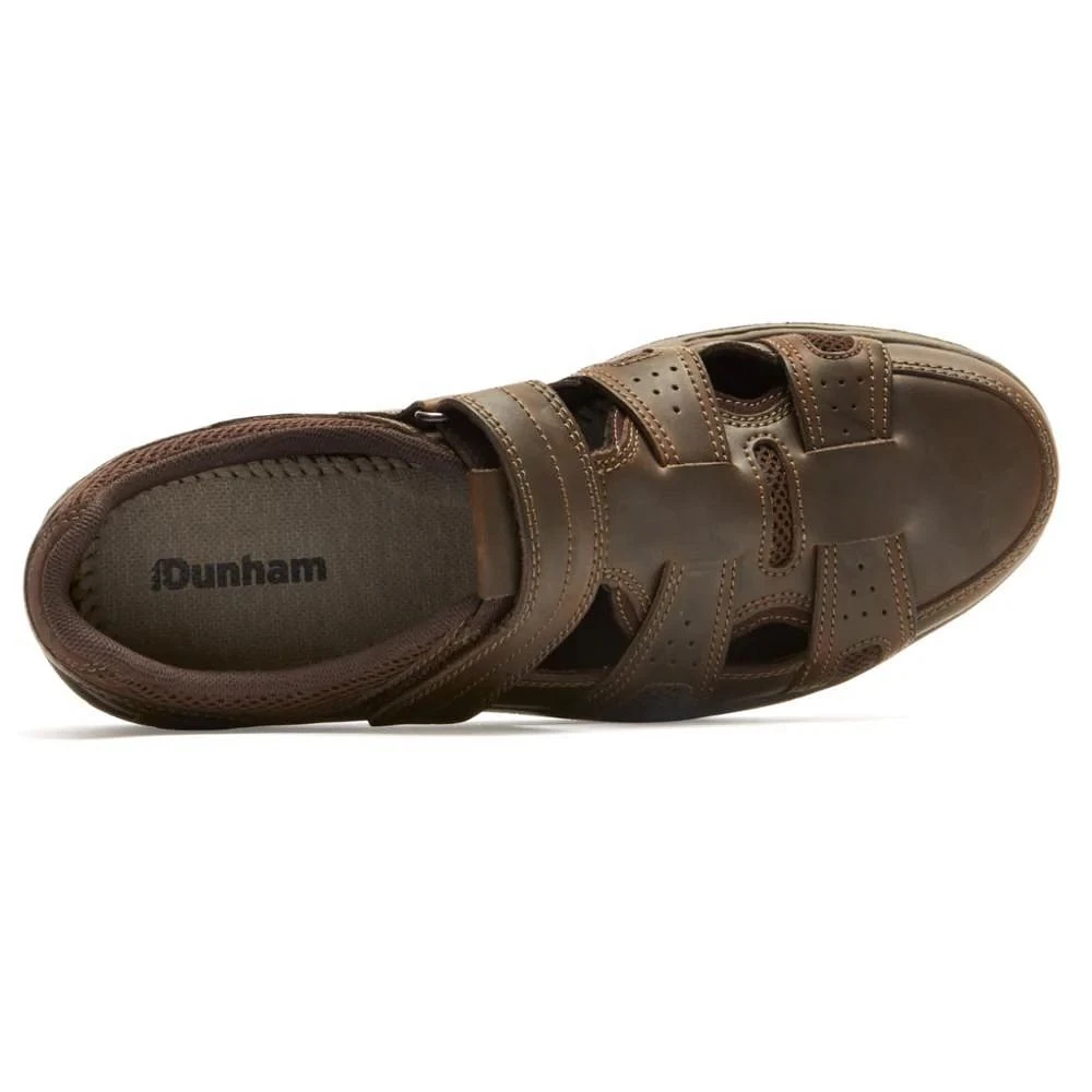 FitSmart Brown Leather Fisherman Sandal