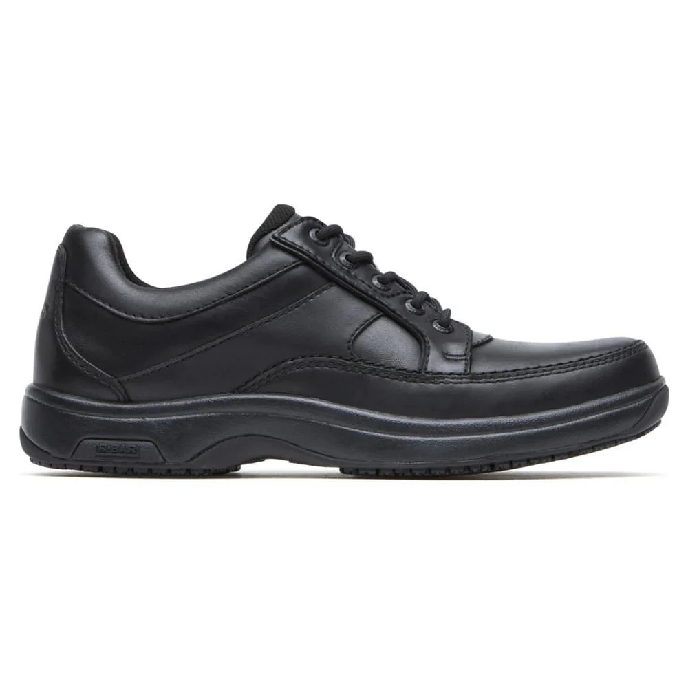 Midland Service Black Leather Waterproof Lace-Up Shoe