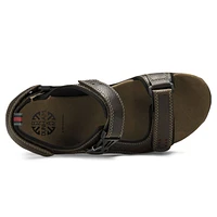 Nolan Brown Leather Adjustable Sandal