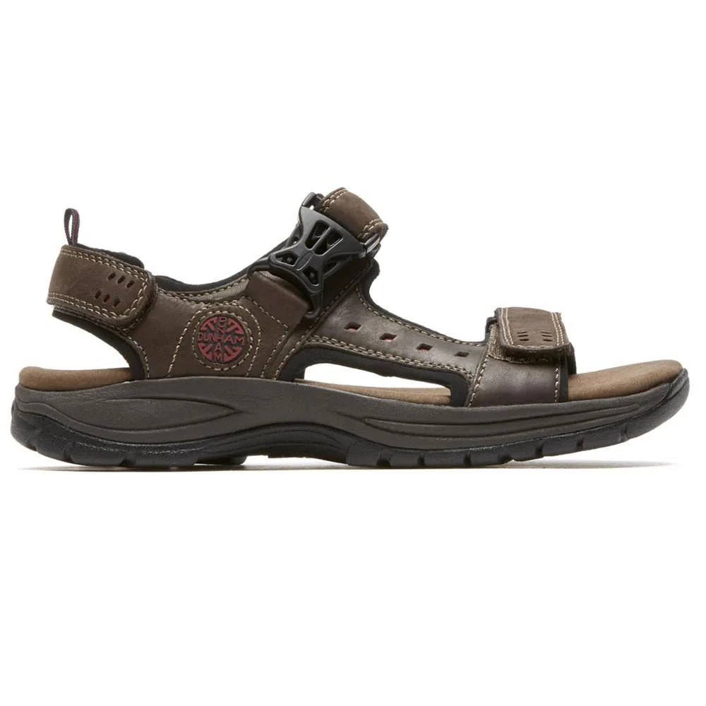 Nolan Brown Leather Adjustable Sandal