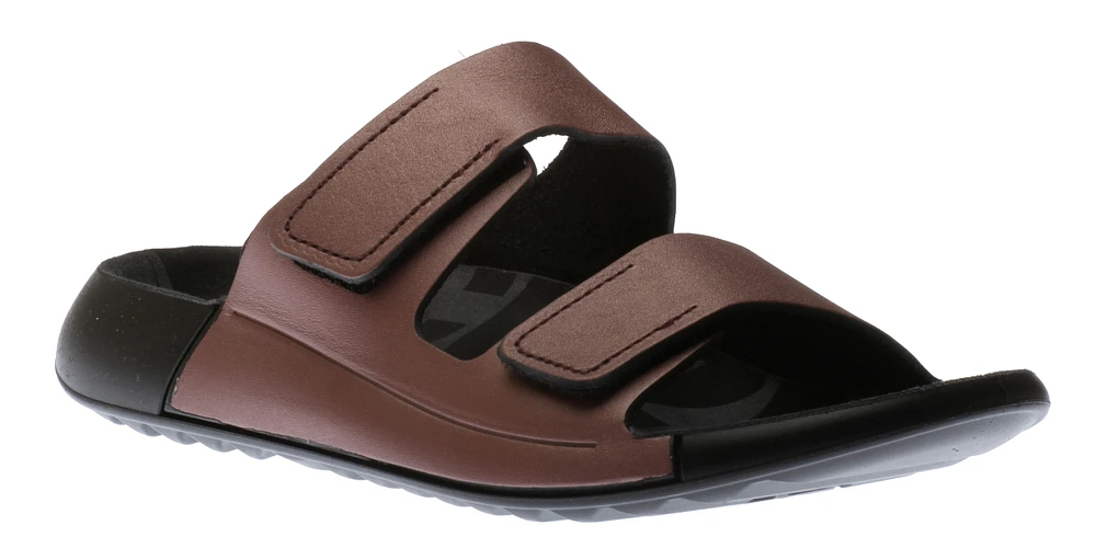 Women's 2nd Cozmo Woodrose Leather Double Strap Slide Sandal