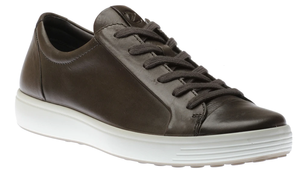 Men's Soft 7 Titanium Grey Leather Lace-Up Sneaker