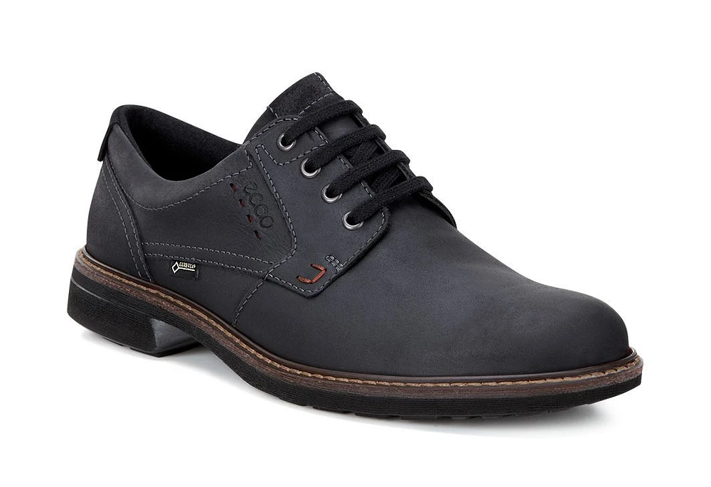 Turn Black Leather Gore-Tex Waterproof Plain Toe Derby