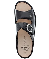 Mumbai Black Patent Leather Slide Sandal