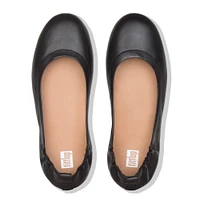 Allegro Black Leather Ballet Flat