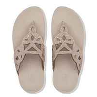 Elora Crystal Rose Gold Thong Sandal