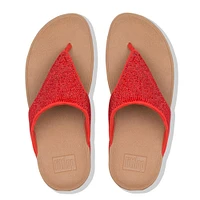 Lottie Shimmer Crystal Passion Red Thong Sandal