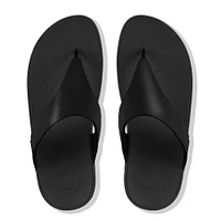 Lulu Black Leather Thong Sandal