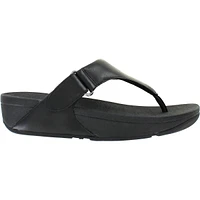 Sarna Black Leather Thong Sandal