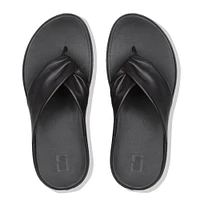 Twiss Black Leather Thong Sandal