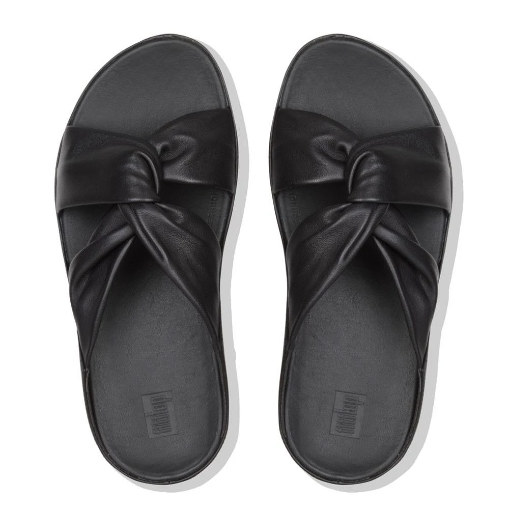 Twiss Black Leather Slide Sandal