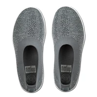 Uberknit Ballerina Crystal Charcoal / Dusty Grey Slip-On Flat