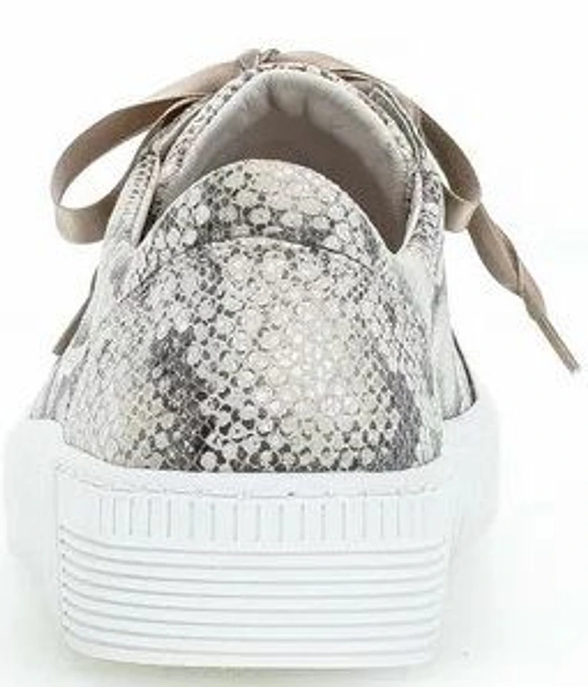 43.330.30 Taupe Snakeskin Lace-Up Sneaker