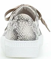 43.330.30 Taupe Snakeskin Lace-Up Sneaker