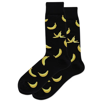 Hotsox Men's Banana Peels Crew Socks