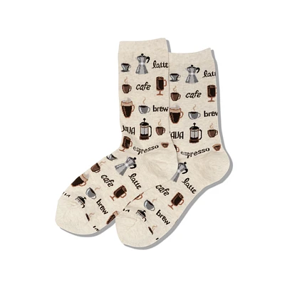 Hotsox Women's Coffee Crew Socks