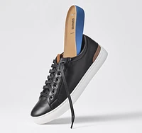 Banks Navy Leather Lace-Up Sneaker