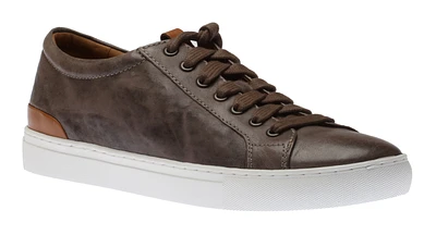 Banks Grey Leather Lace-Up Sneaker