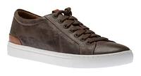 Banks Grey Leather Lace-Up Sneaker