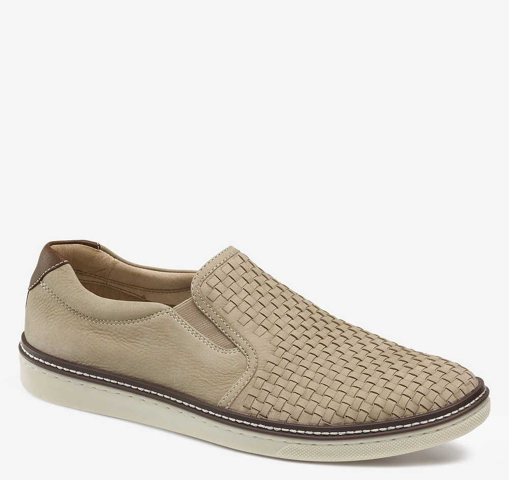 McGuffey Woven Beige Nubuck Slip-On Sneaker