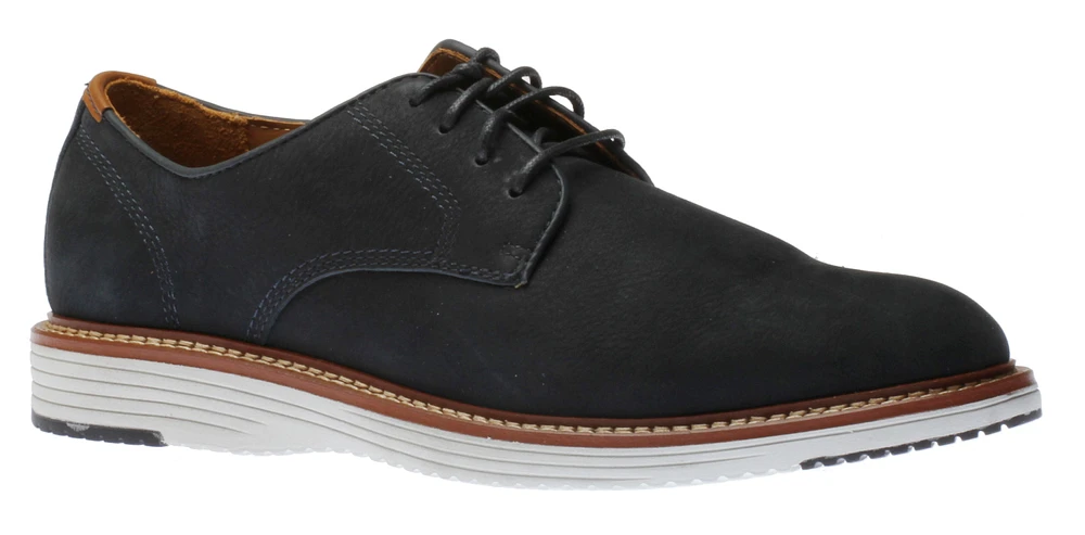 Upton Navy Nubuck Plain Toe Casual Dress Shoe