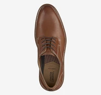 Upton Tan Brown Leather Plain Toe Derby Dress Shoe