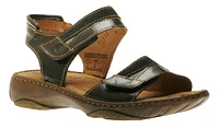 Debra 19 Black Leather Sandal