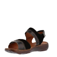 Debra 19 Black Leather Sandal