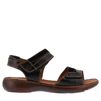 Debra 19 Black Leather Sandal