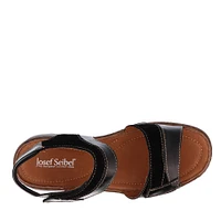 Debra 19 Black Leather Sandal