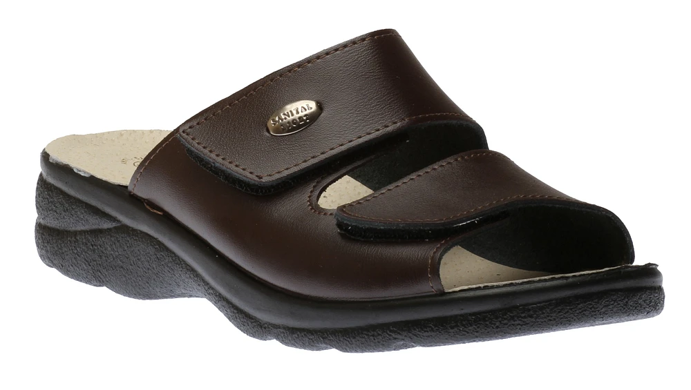 Mens Slide Brown Gel