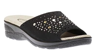 Slide Black Studded Sandal