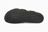 Hannel Black Nubuck Leather Slide Sandal