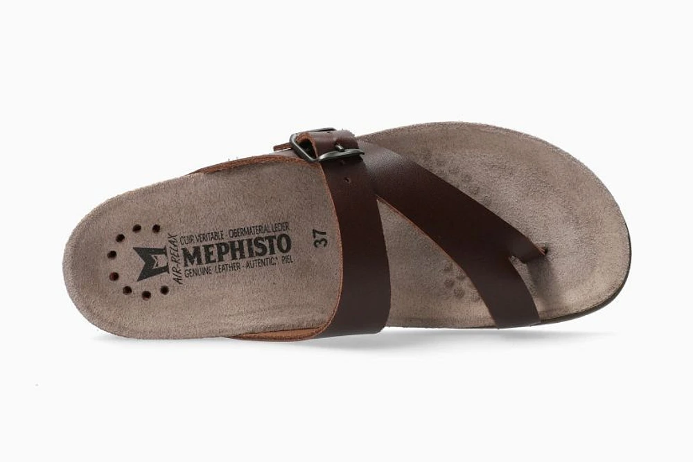 Helen Chestnut Brown Thong Sandal