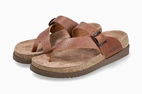 Helen Desert Brown Leather Thong Sandal