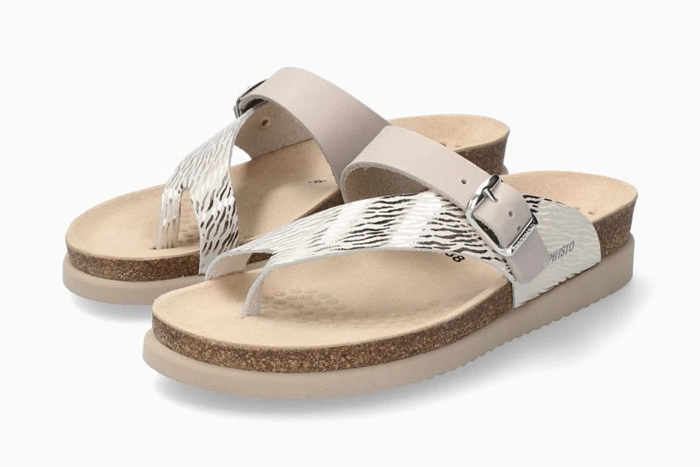 Helen Zebra Grey Thong Sandal