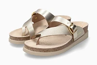 Helen Mix Gold Flash Leather Thong Sandal