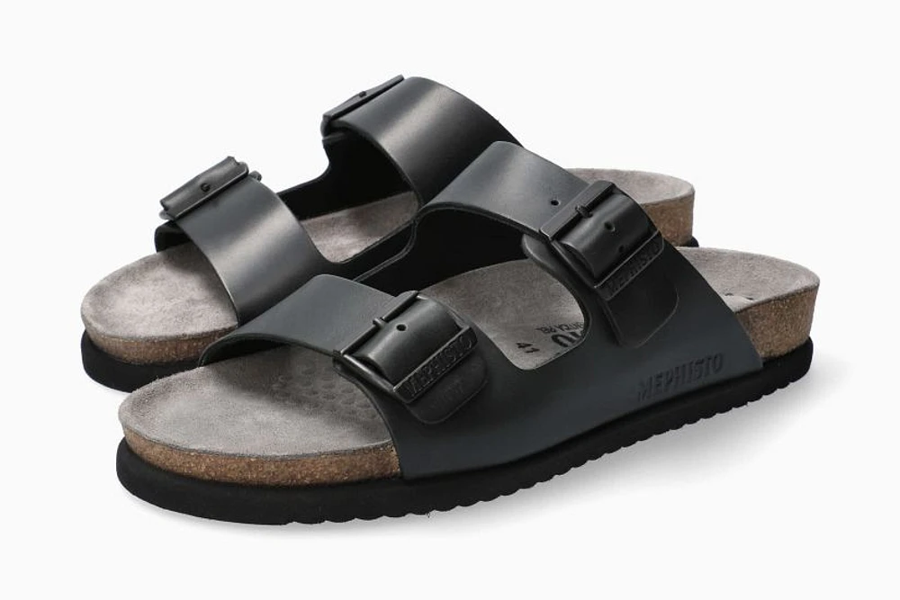 Nerio Scratch Leather Slide Sandal