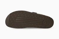 Nerio Scratch Brown Leather Slide Sandal