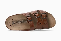 Zach Desert Brown Leather Slide Sandal