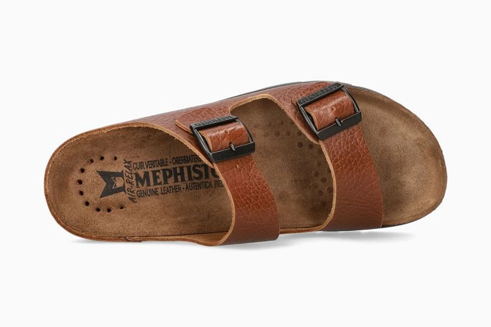 Zonder Desert Brown Leather Slide Sandal