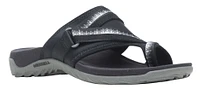 Terran 3 Cush Post Black Wide Width Thong Sandal