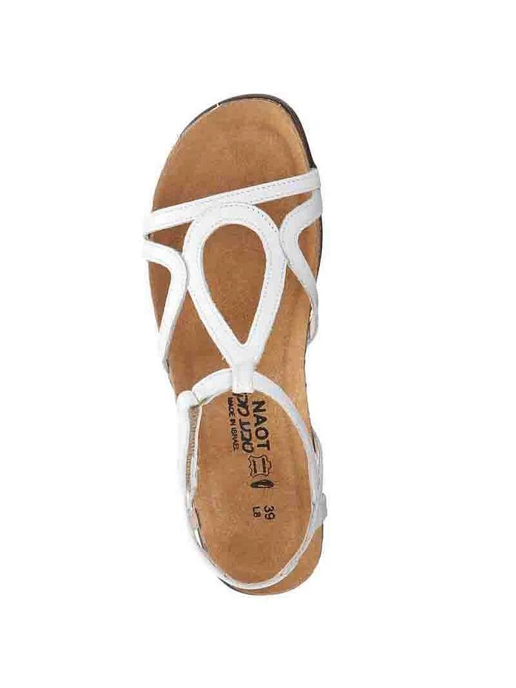 Dorith White Leather Sandal