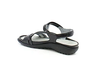 Etera Black Leather Sandal