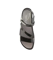 Etera Black Leather Sandal