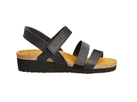 Krista Black Leather Sandal