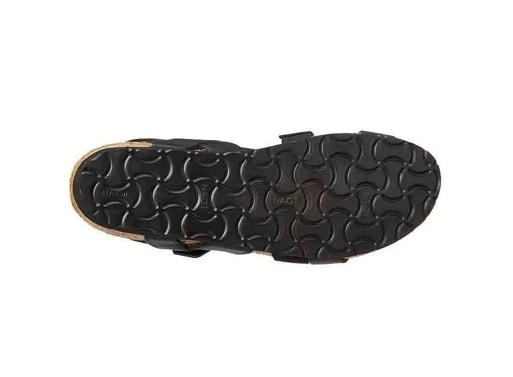 Krista Black Leather Sandal